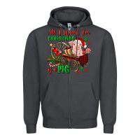 Smoke all i want for christmas is a pig Zipper Hoodie - FaDigitalArtStudio