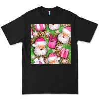 Black christmas santa claus and gift box seamless pattern bbs Premium Tee - BundleAndBundleShop
