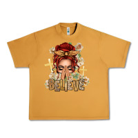 Peanut Butter Red Hair Believe Praying Caucasian Messy Bun Urban Heavy Tee - texasbilliewilder
