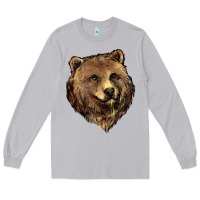 Moon Dust Grizzly Bear Head Long Sleeve Tee - HowdyJamesFarm
