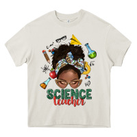 Cream science teacher afro messy bun Heavy Core Tee - NancyCooperArtShop