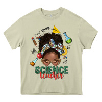 Mossy science teacher afro messy bun Heavy Core Tee - NancyCooperArtShop