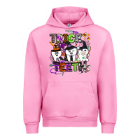 Fuchsia Pink trick or teeth Urban Hoodie - BarkalooDesign