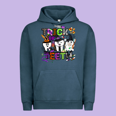 Trick Or Teeth Urban Hoodie Designed By Barkaloodesign