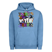Pigment Pebble Blue trick or teeth Urban Hoodie - BarkalooDesign