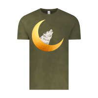 Vintage Olive Howling Wolf Vintage Tee - Bettercallsaul