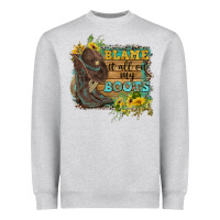 Heather Grey Blame It All On My Boots Heavyweight Sweatshirt - FaDigitalArtStudio