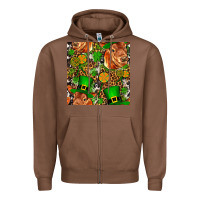 Chestnut st patricks  cow with candy Zipper Hoodie - FaDigitalArtStudio