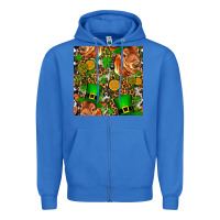 True Royal st patricks  cow with candy Zipper Hoodie - FaDigitalArtStudio