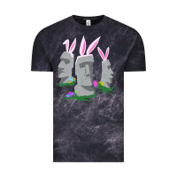 Cloud Black easter island moai figures  cute travelers funny gift Vintage Tee - maiPhamDesign
