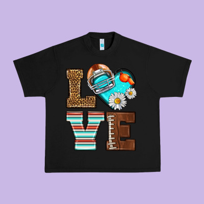 American Football Love And Helmet Urban Heavy Tee Designed By Nancycooperartshop