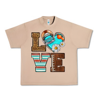 Burro American Football love and helmet Urban Heavy Tee - NancyCooperArtShop