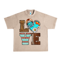 French Oak American Football love and helmet Urban Heavy Tee - NancyCooperArtShop
