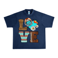Navy American Football love and helmet Urban Heavy Tee - NancyCooperArtShop