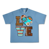 Pebble Blue American Football love and helmet Urban Heavy Tee - NancyCooperArtShop