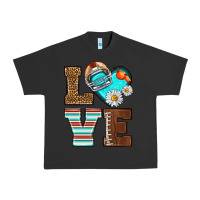 Pigment Black American Football love and helmet Urban Heavy Tee - NancyCooperArtShop