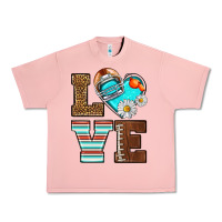 Salmon American Football love and helmet Urban Heavy Tee - NancyCooperArtShop