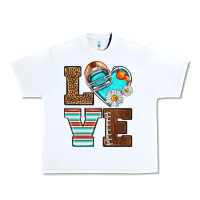 White American Football love and helmet Urban Heavy Tee - NancyCooperArtShop