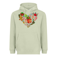 Matcha merry Christmas heart Heavyweight Hoodie - CowhideDigitalArt