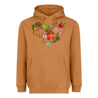 Meerkat merry Christmas heart Heavyweight Hoodie - CowhideDigitalArt