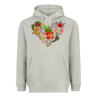 Moon Dust merry Christmas heart Heavyweight Hoodie - CowhideDigitalArt
