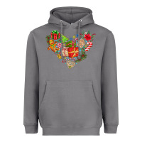 Storm merry Christmas heart Heavyweight Hoodie - CowhideDigitalArt