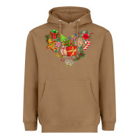 Toasted Coconut merry Christmas heart Heavyweight Hoodie - CowhideDigitalArt