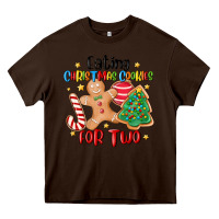 Chocolate Brown eating christmas cookies for two Heavy Core Tee - MaliasSmallBusiness
