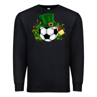Black Football Ball Premium Sweatshirt - CowhideDigitalArt
