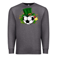 Charcoal Heather Football Ball Premium Sweatshirt - CowhideDigitalArt