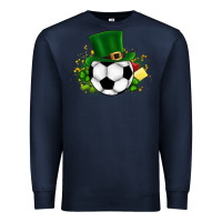 Navy Football Ball Premium Sweatshirt - CowhideDigitalArt