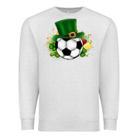 Oatmeal Heather Football Ball Premium Sweatshirt - CowhideDigitalArt