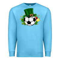Ocean Blue Football Ball Premium Sweatshirt - CowhideDigitalArt