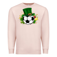 Pale Pink Football Ball Premium Sweatshirt - CowhideDigitalArt