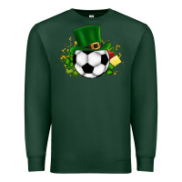 Sports Green Football Ball Premium Sweatshirt - CowhideDigitalArt