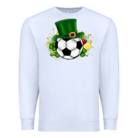 White Football Ball Premium Sweatshirt - CowhideDigitalArt