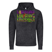 Vintage Black Louisiana Mardi Gras Vintage Hoodie - NancyCooperArtShop