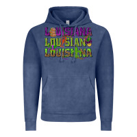 Vintage Denim Louisiana Mardi Gras Vintage Hoodie - NancyCooperArtShop