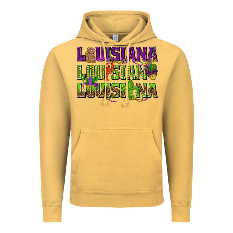 Louisiana Mardi Gras Vintage Hoodie by NancyCooperArtShop | Teevron