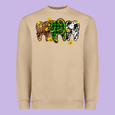 St. Patrick's Day Dental Heavyweight Sweatshirt Designed By Oliviacreatesart