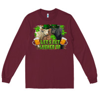 Burgundy let's get lucked up charolais and black angus bull Long Sleeve Tee - RanaPortraitStore
