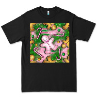 Black christmas smile gingerbread cookie seamless pattern bbs Premium Tee - BundleAndBundleShop