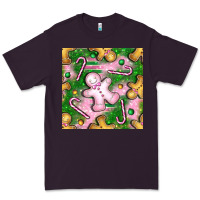 Plum christmas smile gingerbread cookie seamless pattern bbs Premium Tee - BundleAndBundleShop