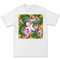 White christmas smile gingerbread cookie seamless pattern bbs Premium Tee - BundleAndBundleShop