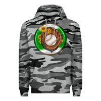 Slate Camo baseball with sunflower round earrings Premium Hoodie - BundleAndBundleShop