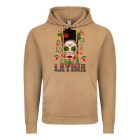 Vintage Camel Proud Latina Skull Girl Messy Bun Vintage Hoodie - texasbilliewilder