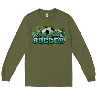 Army Green Wild about Soccer Long Sleeve Tee - HowdyJamesFarm