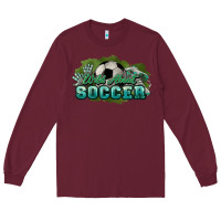 Burgundy Wild about Soccer Long Sleeve Tee - HowdyJamesFarm