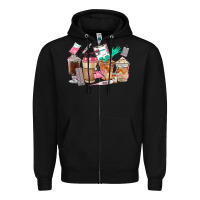 Black Nurse Coffee Cups Zipper Hoodie - FaDigitalArtStudio