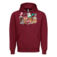 Burgundy Nurse Coffee Cups Zipper Hoodie - FaDigitalArtStudio